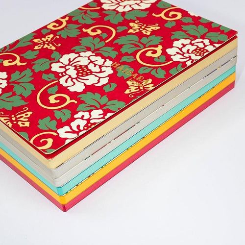 Haibara Codex-bound Notebook Vertical Plain - Peony