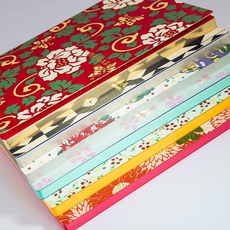 Haibara Codex-bound Notebook Vertical Plain - Peony