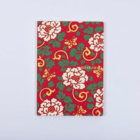 Haibara Codex-bound Notebook Vertical Plain - Peony view 1