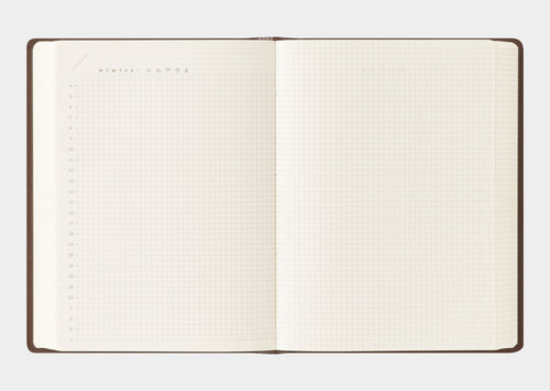 Midori Hibino Free Diary A6 - Brown