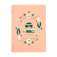 King Jim Ring Notebook Tefrene Mizutama B5 Flower view 1