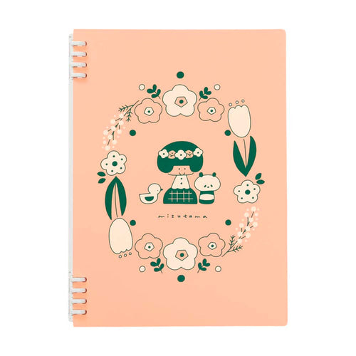 King Jim Ring Notebook Tefrene Mizutama B5 Flower