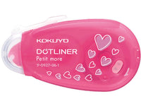 Kokuyo Strong Adhesive DotLiner Petit Tape Glue More Heart Pink view 2