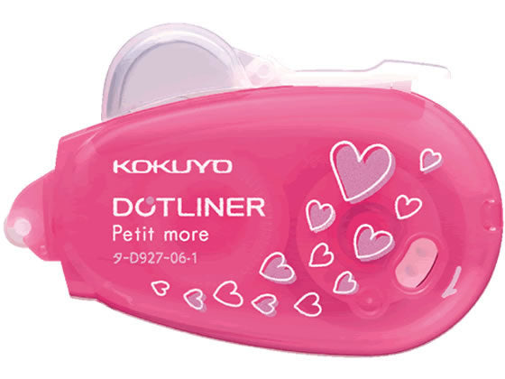 Kokuyo DotLiner Petit More Heart – Pink Tape Adhesive
