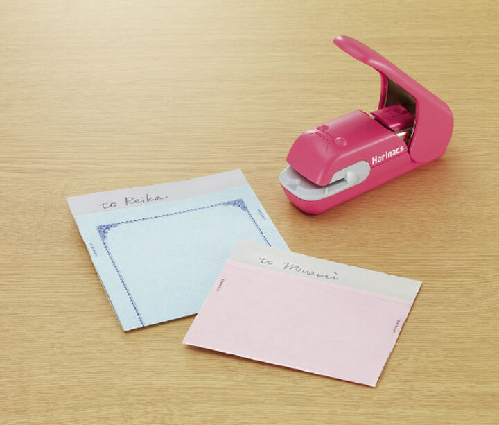 Kokuyo Harinacs Press Stapleless Stapler – Pink