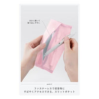 Kokuyo Slish Mesh Pen Case - Light Pink view 5