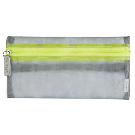 Kokuyo Slish Mesh Pen Case — Silver Grey