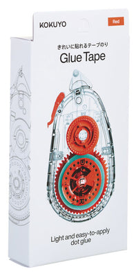 Kokuyo Transparent Mechanism Strong Adhesive Dotliner Tape Glue Red view 2