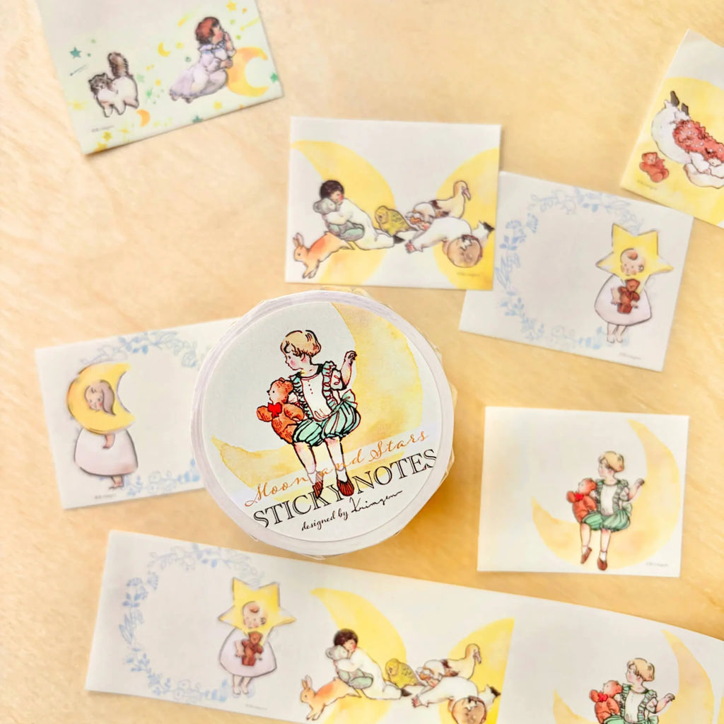 Krimgen Sticky Notes Roll 40mm - Moon and Stars