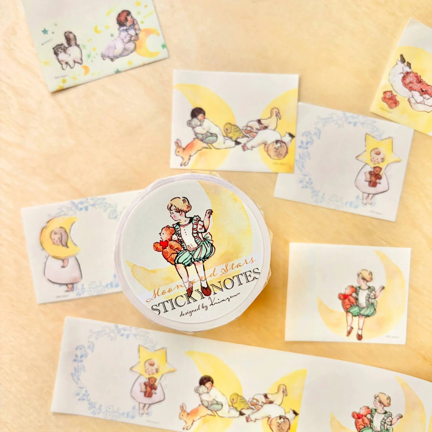 Krimgen Sticky Notes Roll 40mm - Moon and Stars