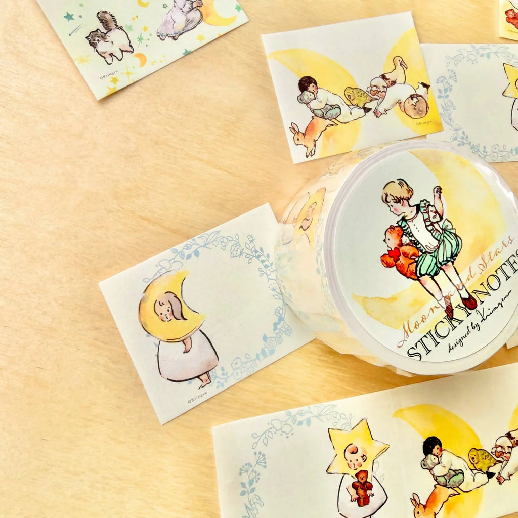 Krimgen Sticky Notes Roll 40mm - Moon and Stars