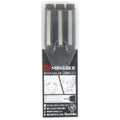 Kuretake ZIG Cartoonist MANGAKA Black 3 Pen Set