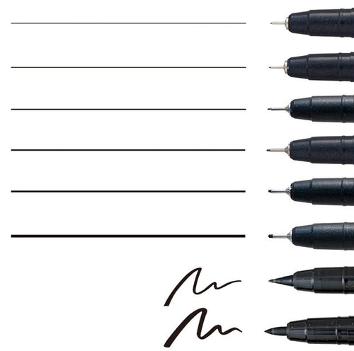 Kuretake ZIG Cartoonist MANGAKA Black 8 Pen Set
