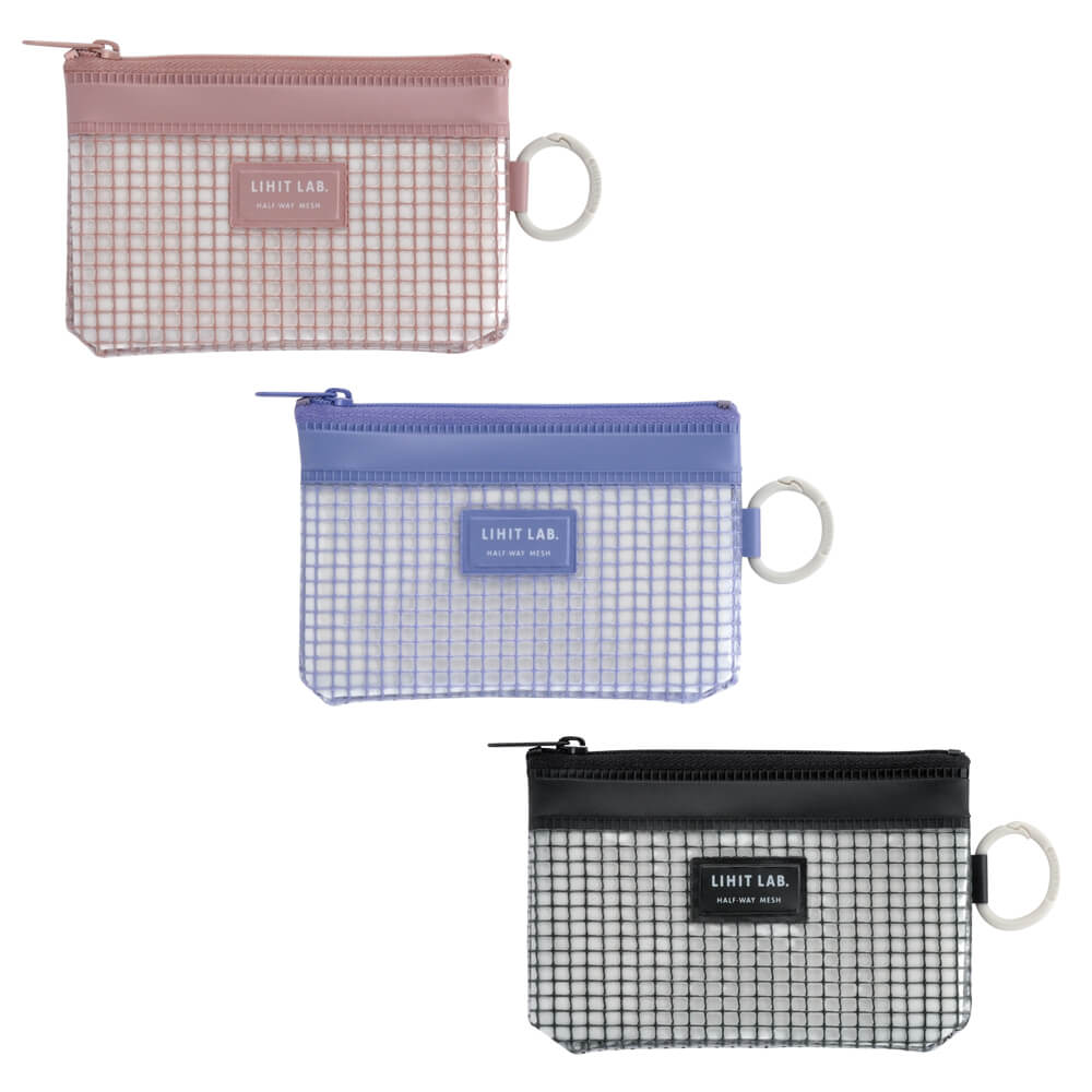 LIHIT LAB. Mesh Pouch A8 Black