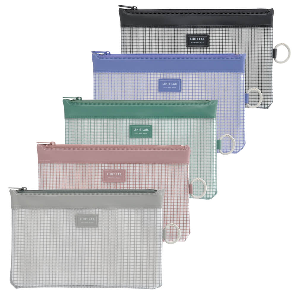 LIHIT LAB. Mesh Pouch B6 Black