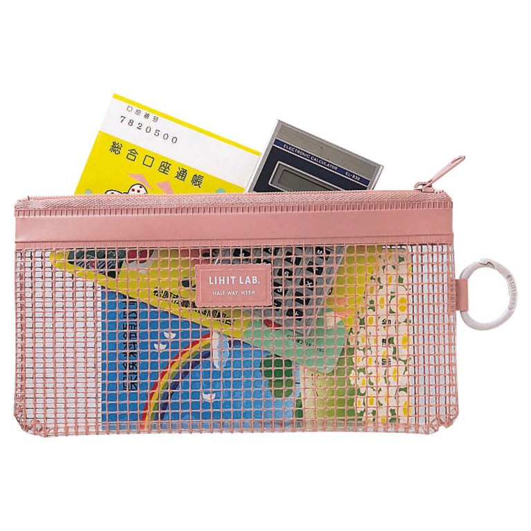 LIHIT LAB. Mesh Pouch DL Rose Pink
