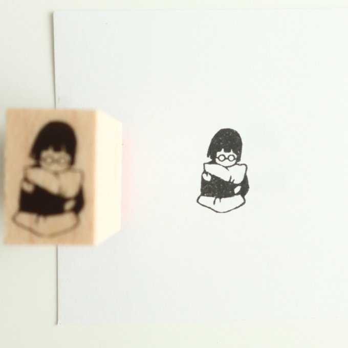 MA7stamp Rubber Stamp Fumiko - Hugs Tightly
