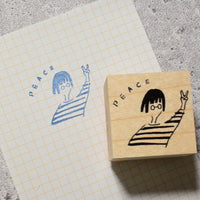 MA7stamp Rubber Stamp Fumiko - Peace view 2