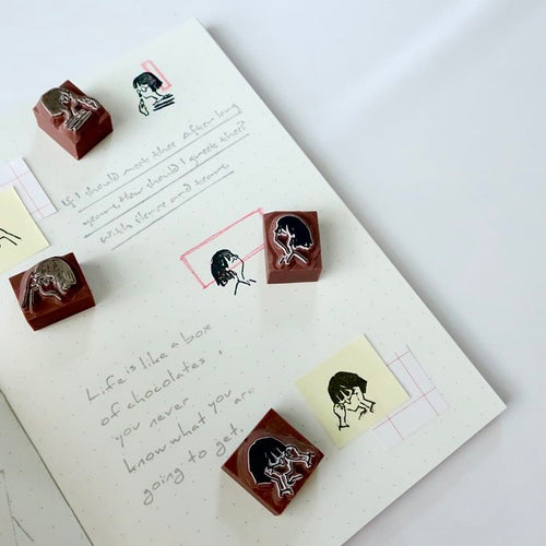 MA7stamp Rubber Stamp Fumiko - Piercings