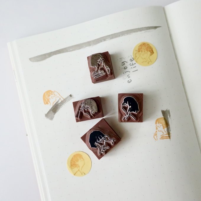 MA7stamp Rubber Stamp Fumiko - Piercings