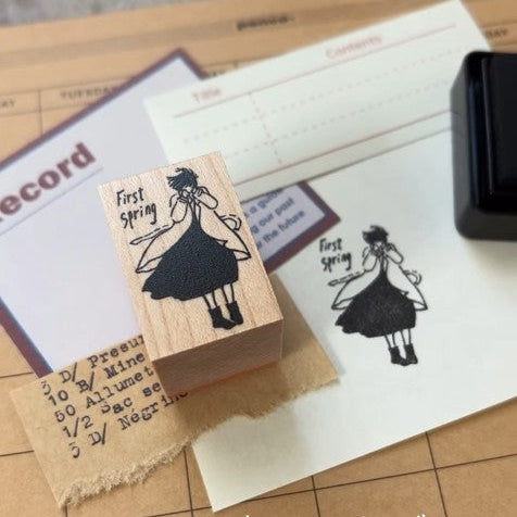 MA7stamp Rubber Stamp Fumiko - First Spring Wind