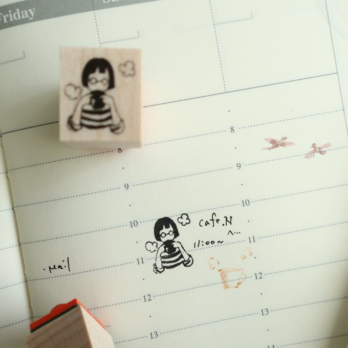 MA7stamp Rubber Stamp Fumiko -  Warm and Cozy