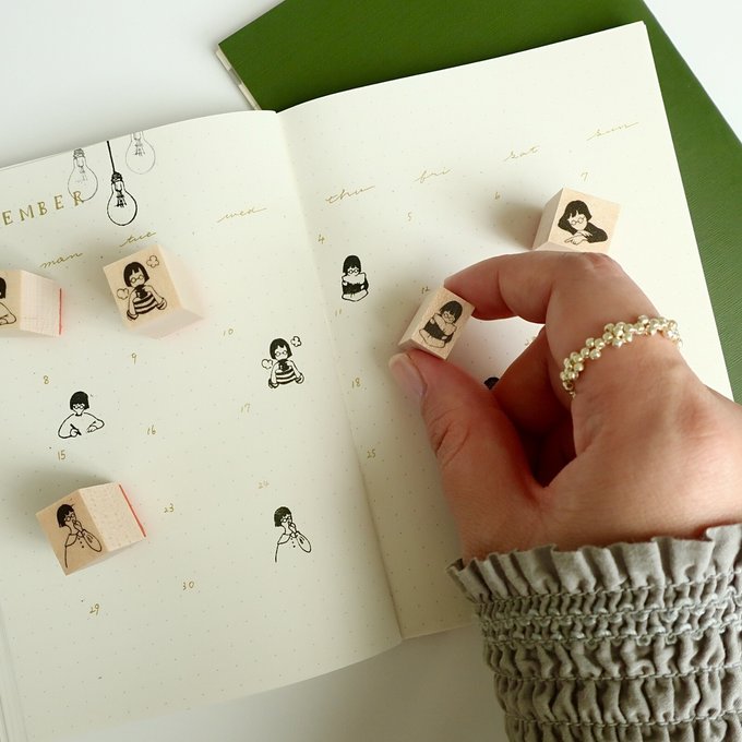 MA7stamp Rubber Stamp Fumiko - Whispering