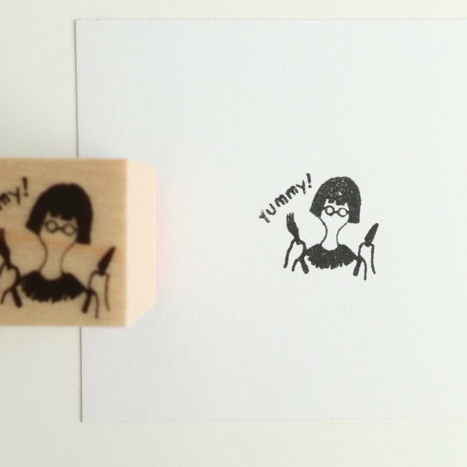 MA7stamp Rubber Stamp Fumiko - Yummy