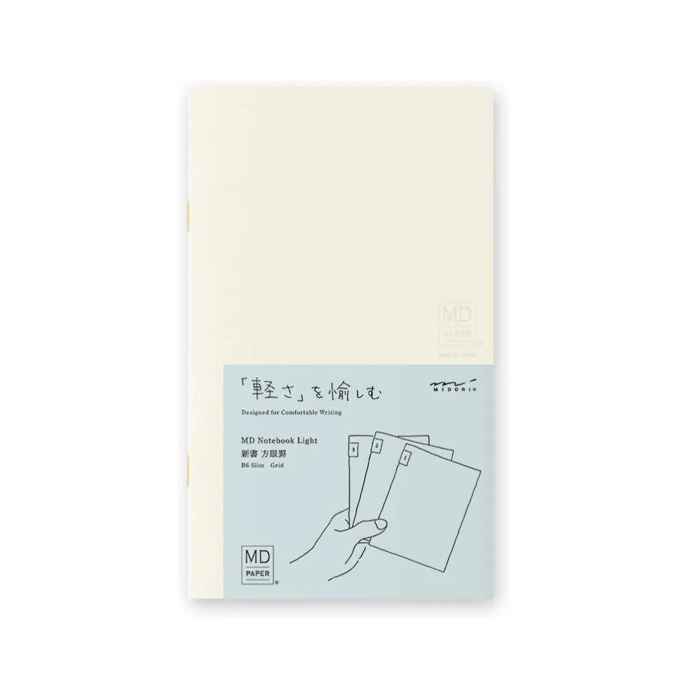 Midori MD Notebook Light - Grid B6 Slim