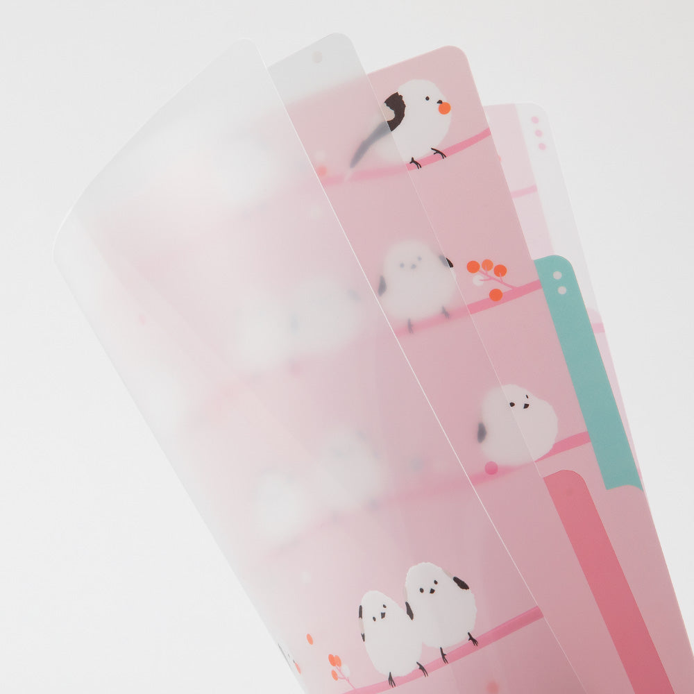 Midori A4 Pocket Clear File – Long-tailed Tits
