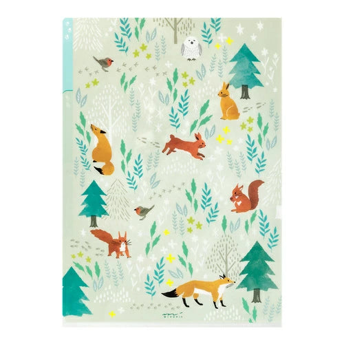 Midori A4 Pocket Clear File – Nordic Animal
