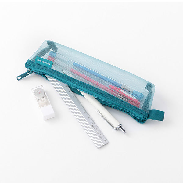 Midori Mesh Pen Case - Blue