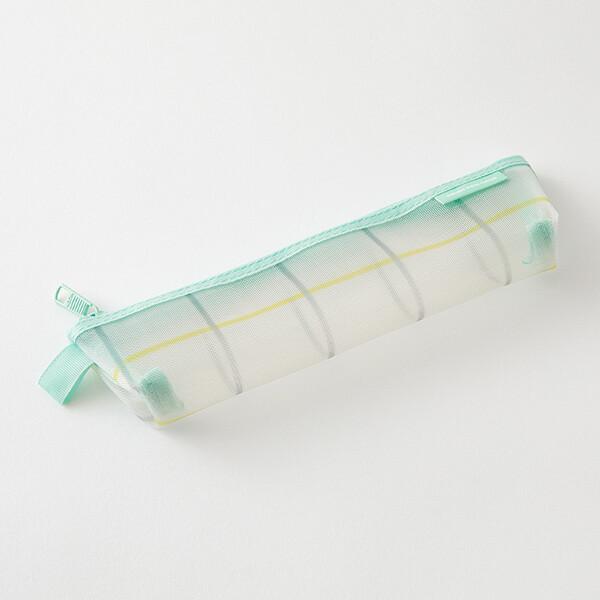 Midori Mesh Pen Case - Check Green Limited Edition