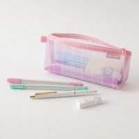 Midori Mesh Pen Case with Gusset – Stripe Purple Limited Edition view 2