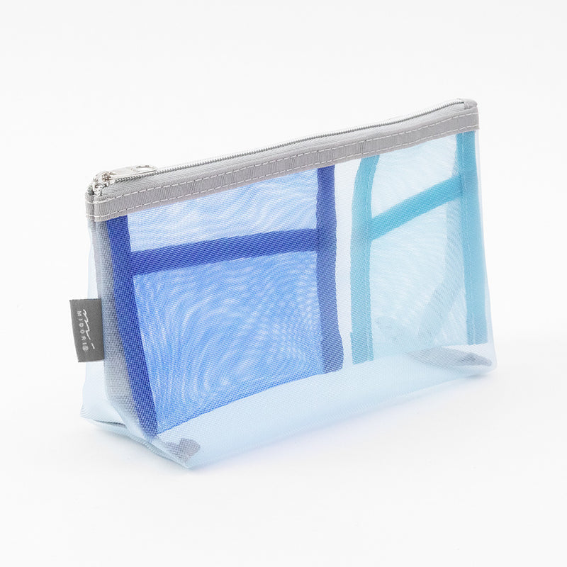 Midori Mesh Pen & Tool Pouch with Gusset – Blue