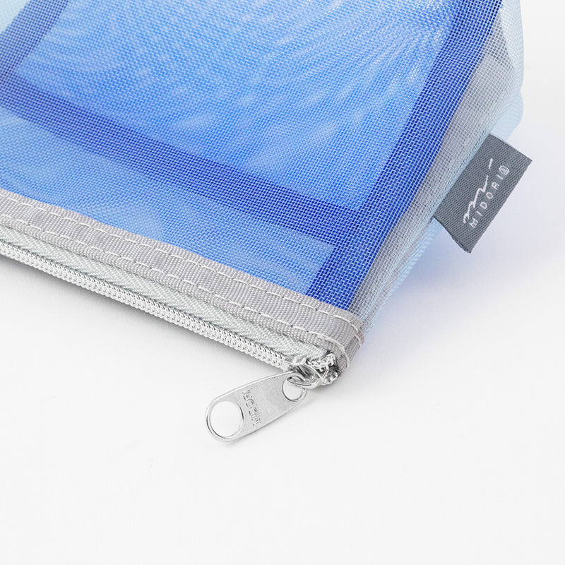 Midori Mesh Pen & Tool Pouch with Gusset – Blue