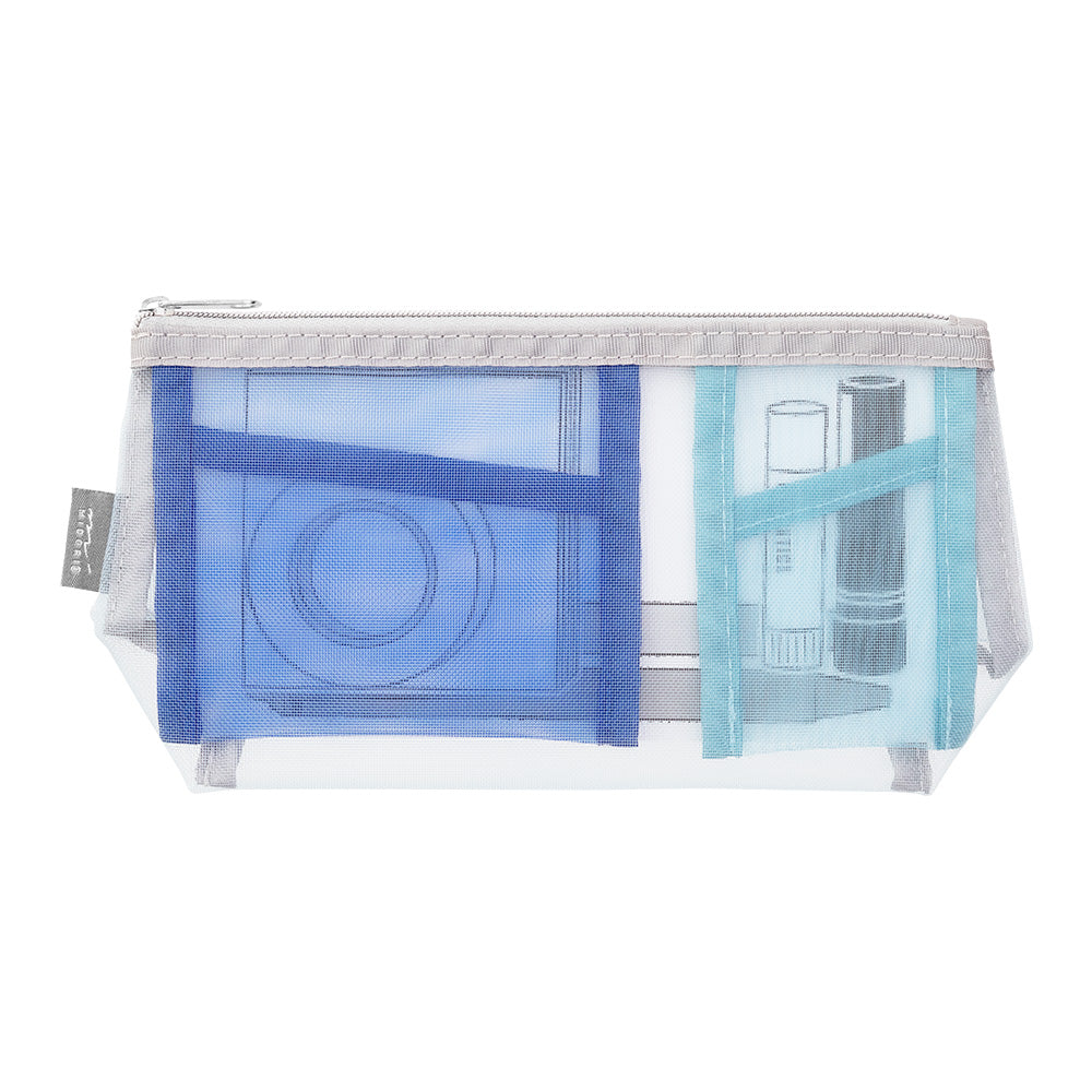 Midori Mesh Pen & Tool Pouch with Gusset – Blue