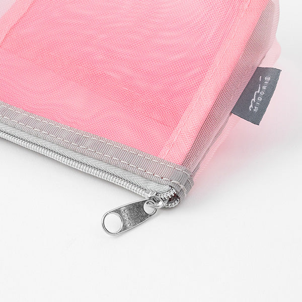 Midori Mesh Pen & Tool Pouch with Gusset – Pink