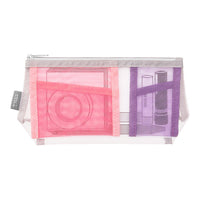 Midori Mesh Pen & Tool Pouch with Gusset – Pink view 1