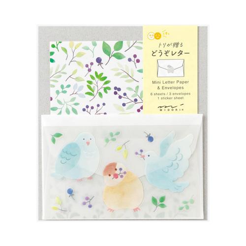 Midori Mini Letter Set with Seal - Bird
