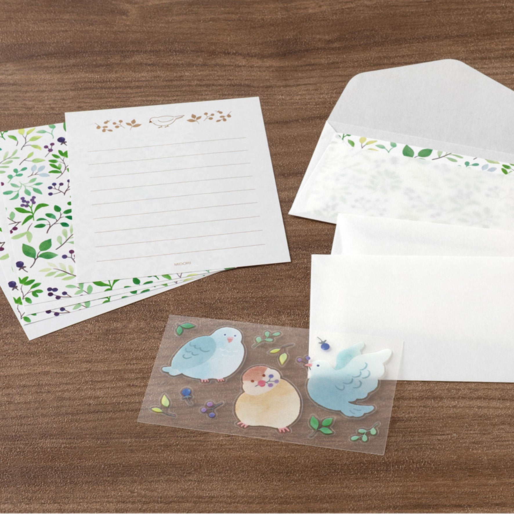 Midori Mini Letter Set with Seal - Bird