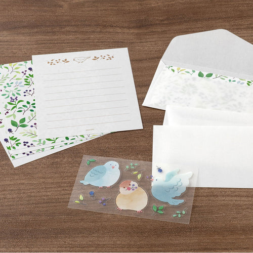Midori Mini Letter Set with Seal - Bird