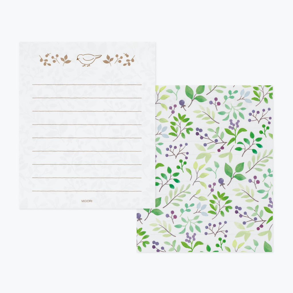 Midori Mini Letter Set with Seal - Bird