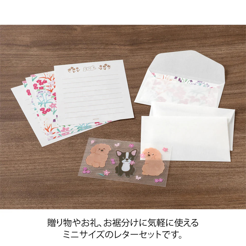 Midori Mini Letter Set with Seal - Dog
