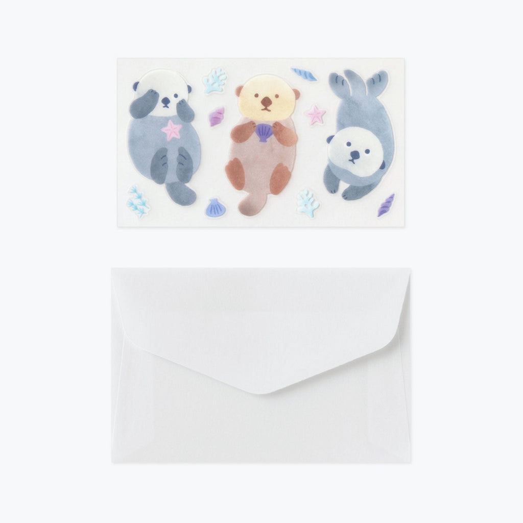 Midori Mini Letter Set with Seal - Sea Otter