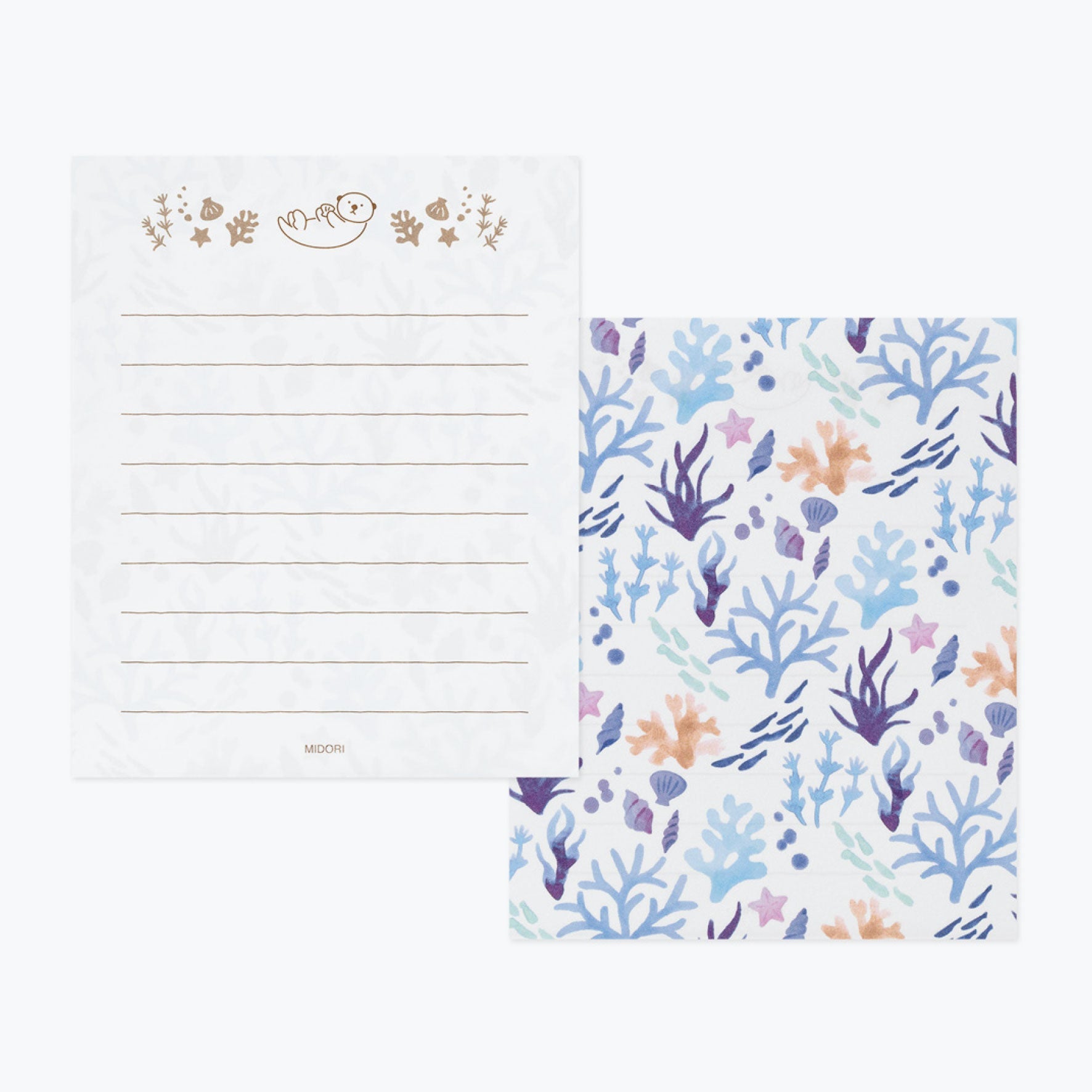 Midori Mini Letter Set with Seal - Sea Otter