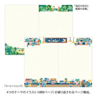 MIDORI Yuru Log Dot Grid Notebook B6 - Coffee Shop view 6