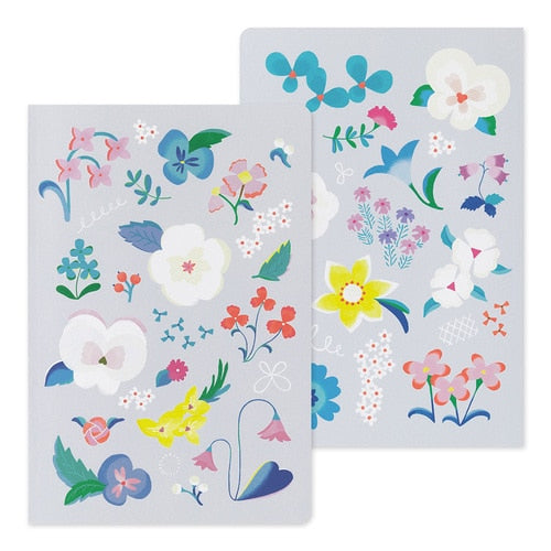 MIDORI Yuru Log Dot Grid Notebook B6 - Floral
