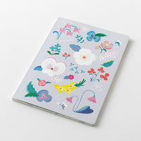 MIDORI Yuru Log Dot Grid Notebook B6 - Floral view 3