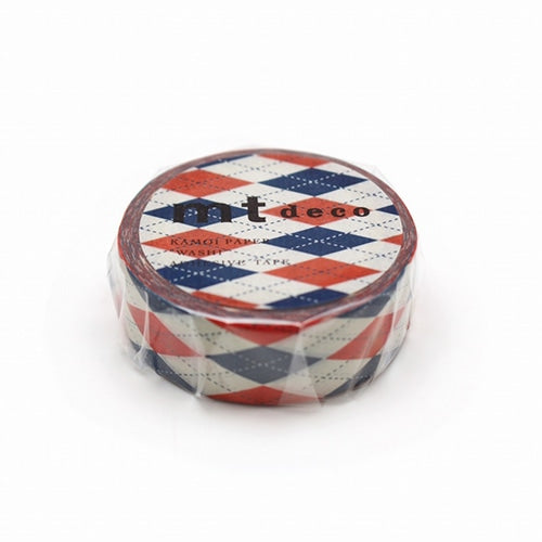 MT Masking Tape - Washi Tape - Argyle Red